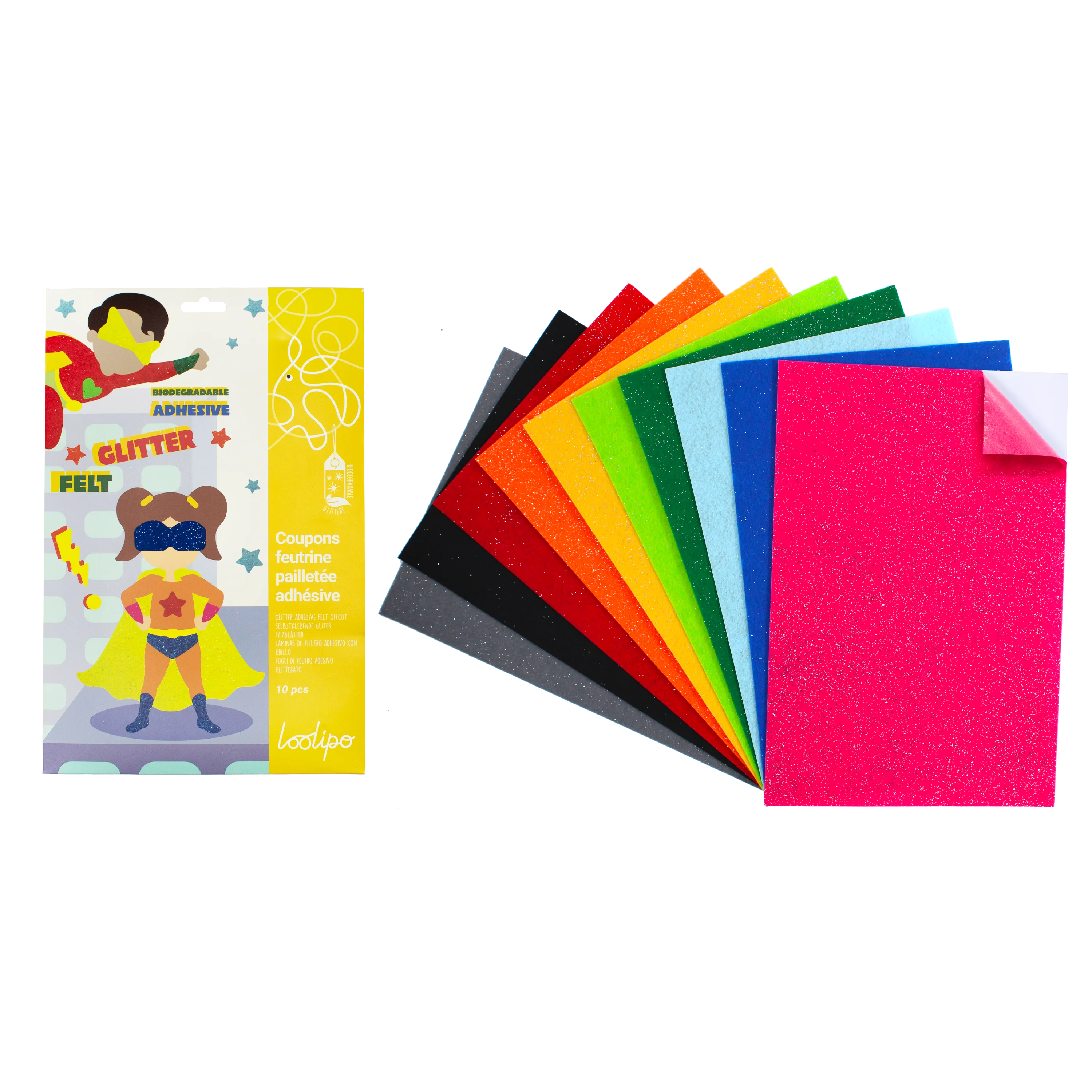Pochettes feutrine pailletée biodégradable - standard ou adhésive - Image 4