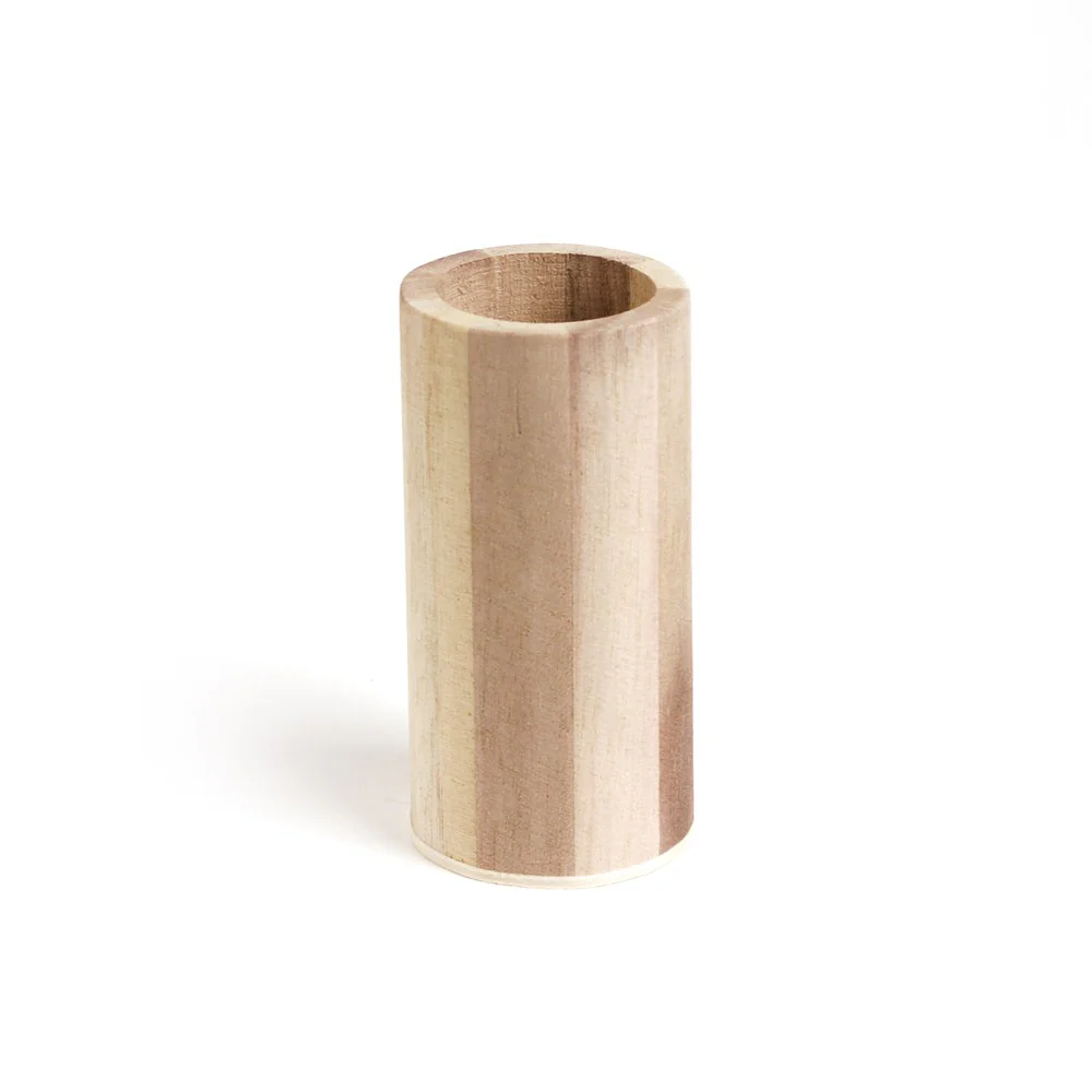 Pot à crayon rond en bois