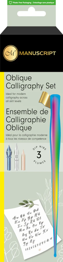 Set calligraphie moderne oblique Rainbow
