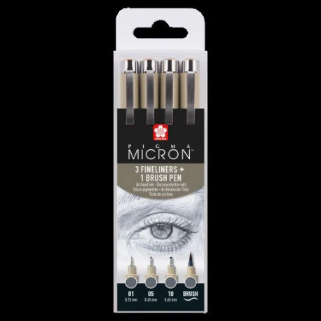 Set de 4 Pigma micron gris froid