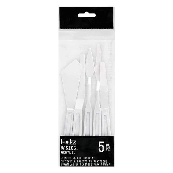 Set de 5 couteaux Ă palette plastique