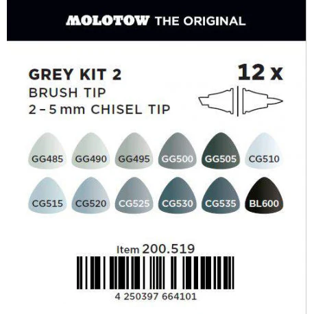 Sketcher Marker Set de 12 Gris n°2 - Image 3