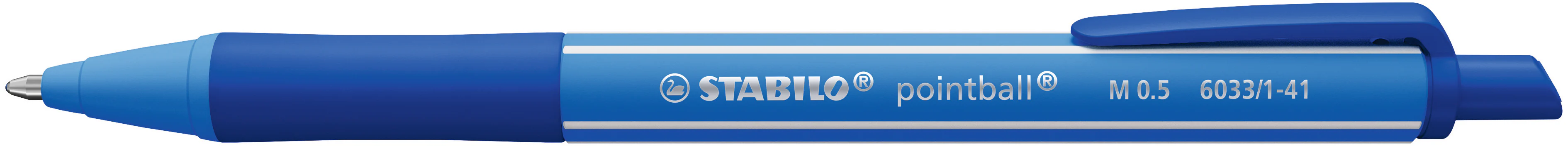 Stylo bille Pointball bleu 0,5mm Colorful