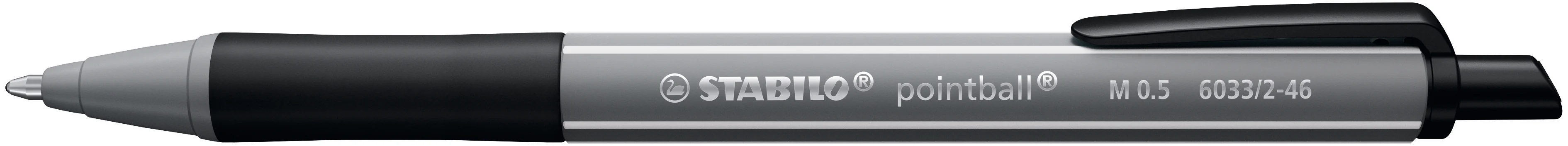 Stylo bille Pointball noir 0,5mm Colorful